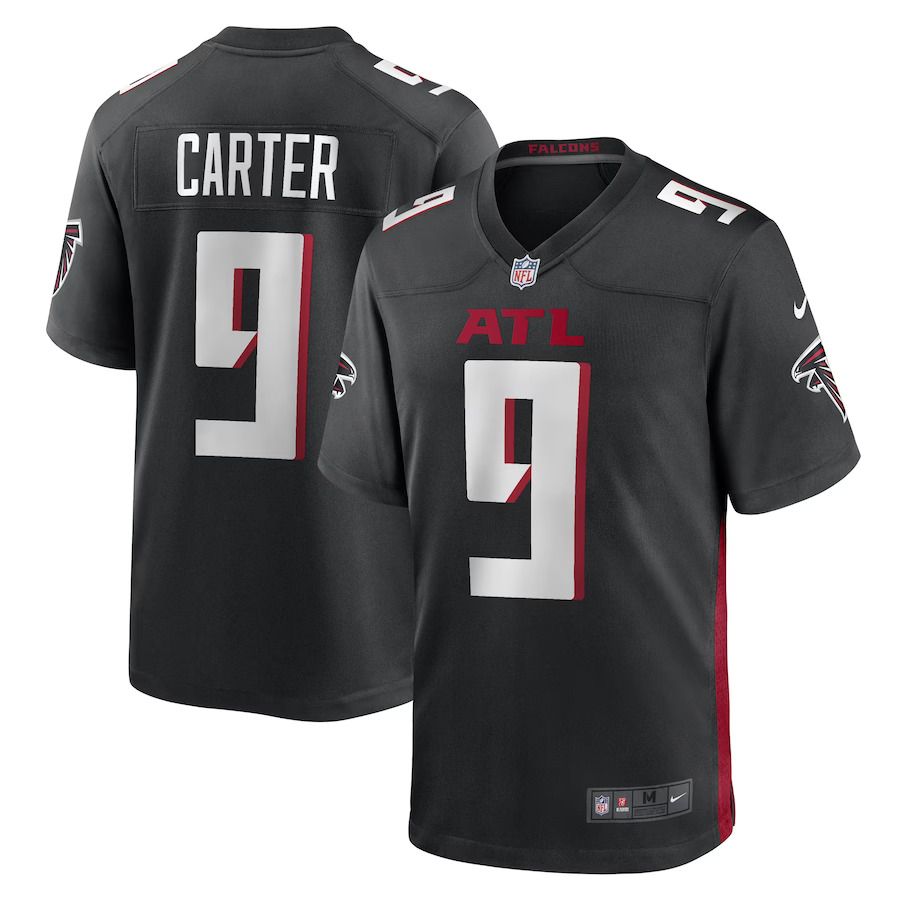 Men Atlanta Falcons 9 Lorenzo Carter Nike Black Game Player NFL Jersey